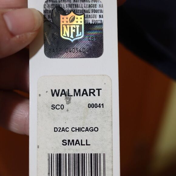 Chicago Bears NFL Team Apparel Navy 1/4 Zip Pullover Fan Gear Small - Picture 12 of 12